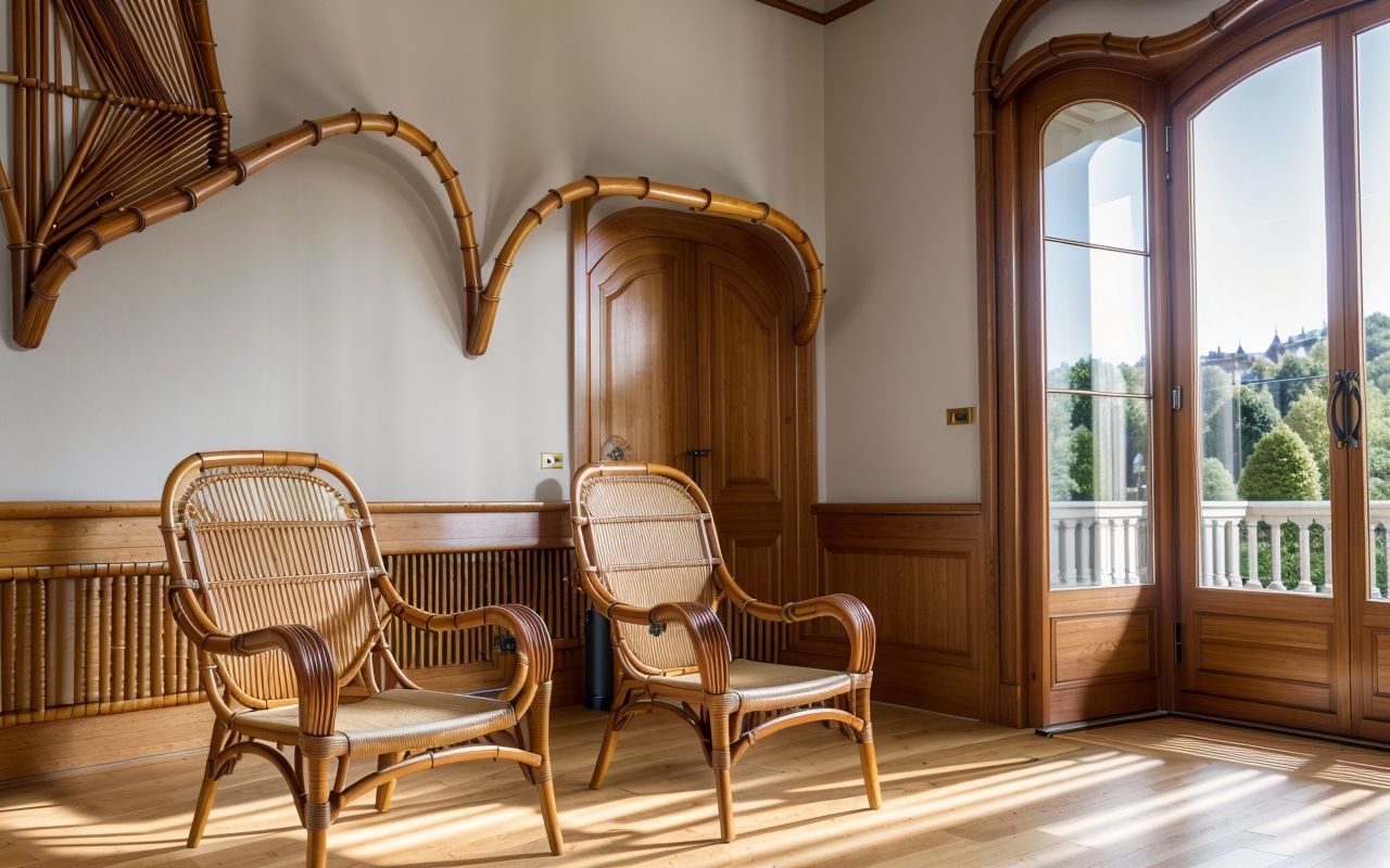 Кресла в стиле венского модерна: гнутый бук и тростниковое плетение