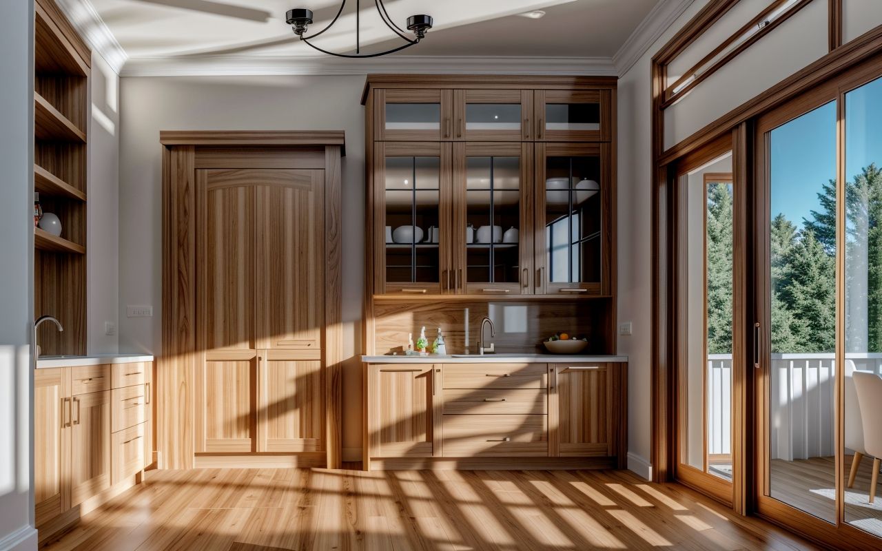 Шкафы с торцевым расположением: использование углов комнаты