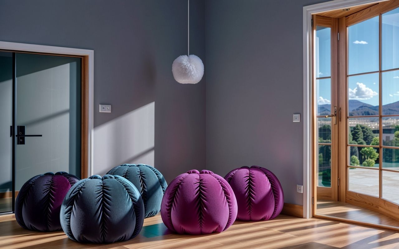 Пуфы из флока: бархатистость поверхности и износостойкость