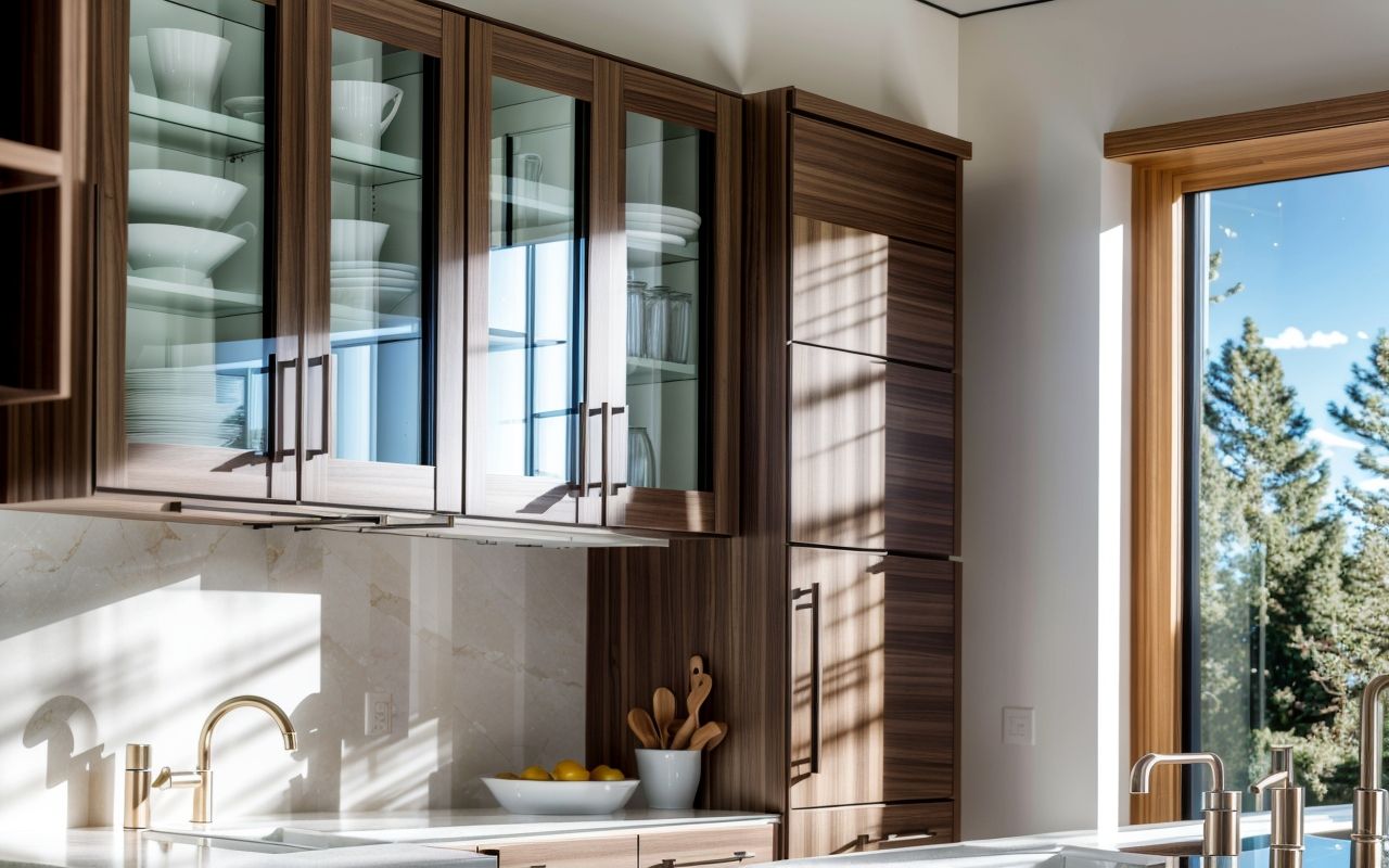 Тумбы с держателем для бумажных полотенец: встроенная фурнитура на кухне