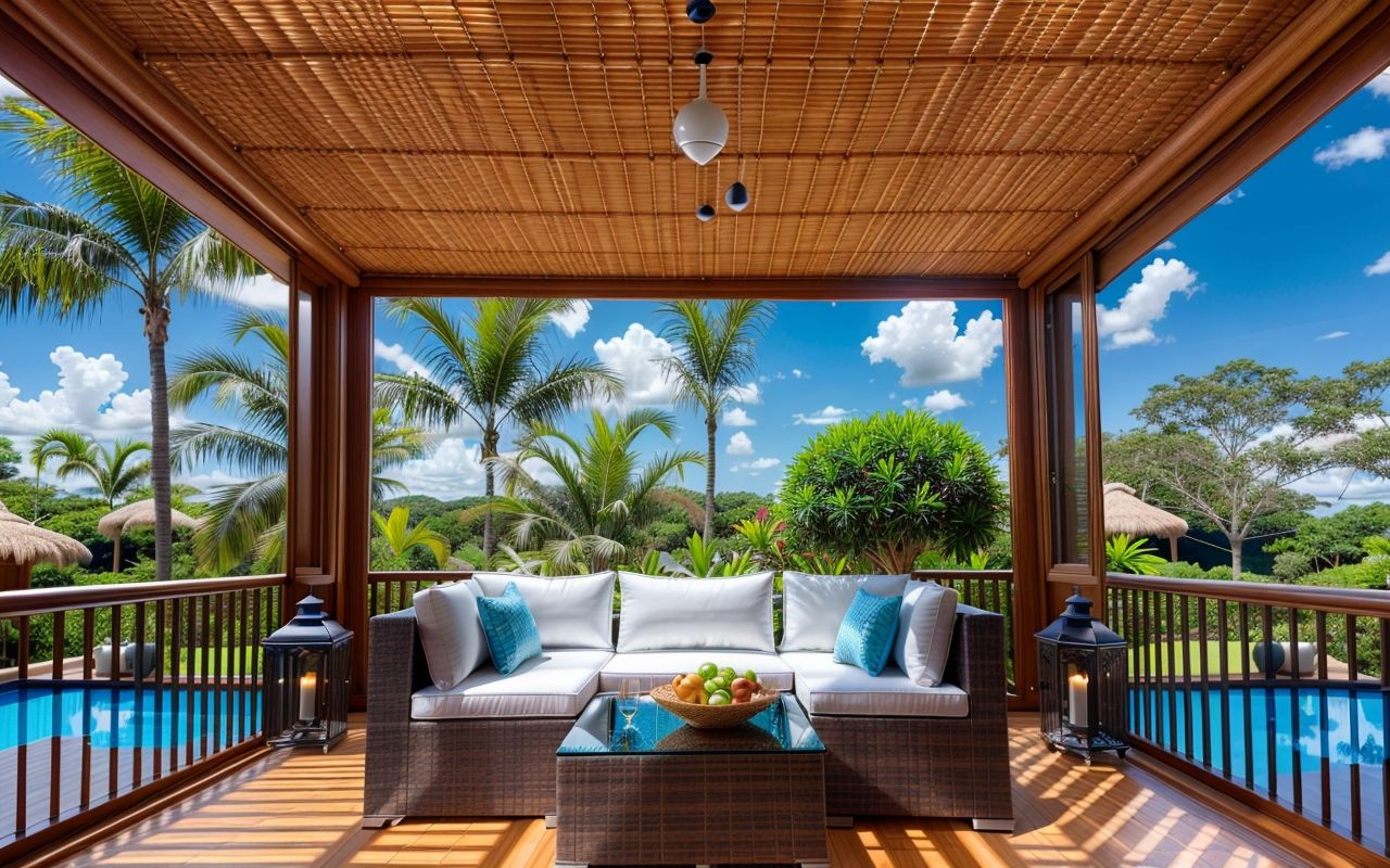Пуфы из искусственного ротанга: УФ-стабильность для веранд